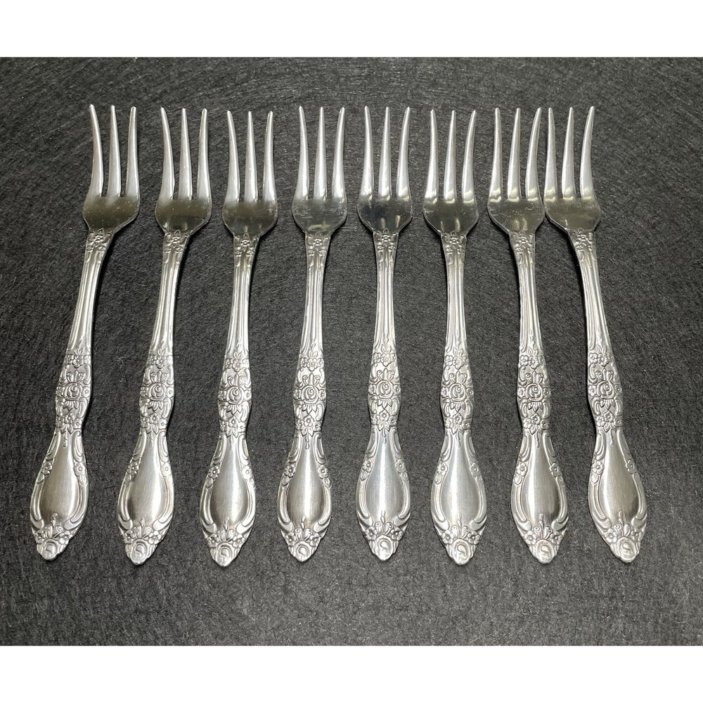 Vintage 1960s Northland Stainless, Carolina Pattern Made in Japan 5.5" App Forks